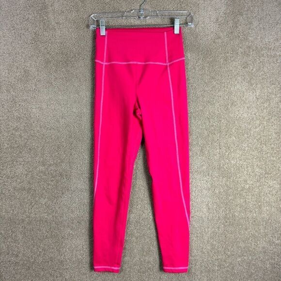 J.Crew‎ Active Leggings Womens Size XS Hot Pink Cloud Stretch High Rise Athletic - Picture 3 of 12